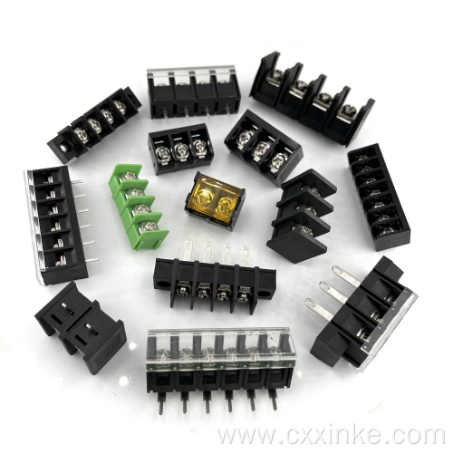 7.62MM screw fence type PCB terminal block with ears